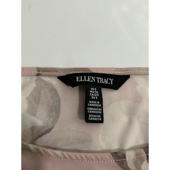 Ellen Tracy Floral Print Scoop Neck 3/4 Sleeve Blouse Top Size S Fairycore - Picture 2 of 8